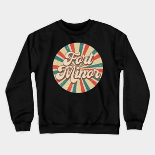 Circle Design Minor Proud Name Birthday 70s 80s 90s Styles Crewneck Sweatshirt